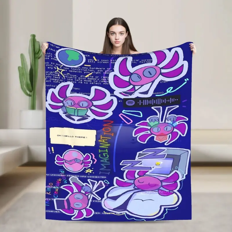 Kinitopet Poster Blanket - Soft Cloud-Like Texture, Warm Wrap, Living Room Decor, Home Decor Items, Ideal for Living Room Lounging or Christmas Gift for Friends