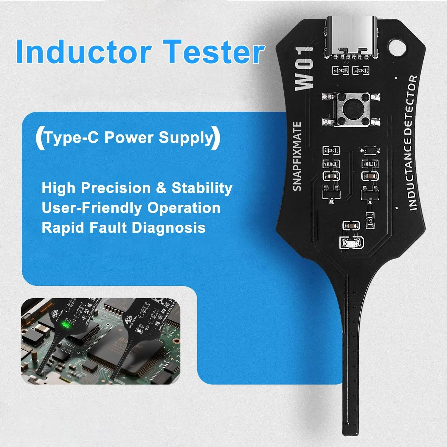 GJANSH Electromagnetic Induction Inductor Tester - Quickly Check Motherboard Inductor Health, Portable & Accurate Diagnostic Tool,Summervibes,fathersdaygift