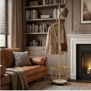 Gold Iron Clothing Rack Load 220LBS, Heavy Duty Clothes Racks with Larger & Sturdy Wheel, Extendable & Adjustable Rolling Garment with Shelves for Hanging Portable Closet Rack