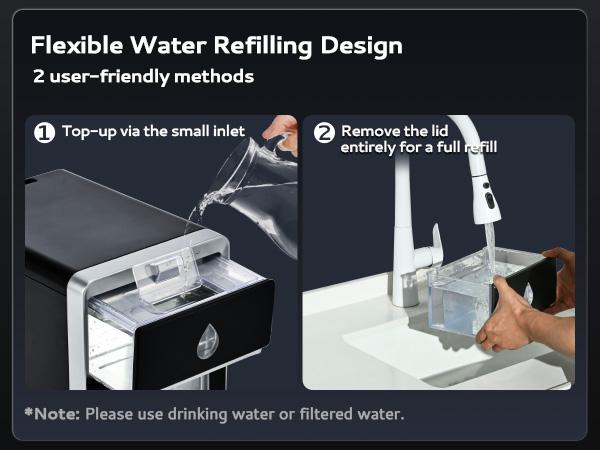 Euhomy Clear Crescent Ice Maker with handle 16pcs in 12min,sufficient daily production 28lbs,self-cleaning 20min per cycle.Perfect for home,kitchen,camping and parties. Euhomy Clear Crescent Ice Maker with handle 16pcs in 12min,sufficient daily production 28lbs,self-cleaning 20min per cycle.Perfect for home,kitchen,camping and parties.