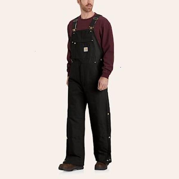 Carhartt Men's Black Insulated Overalls