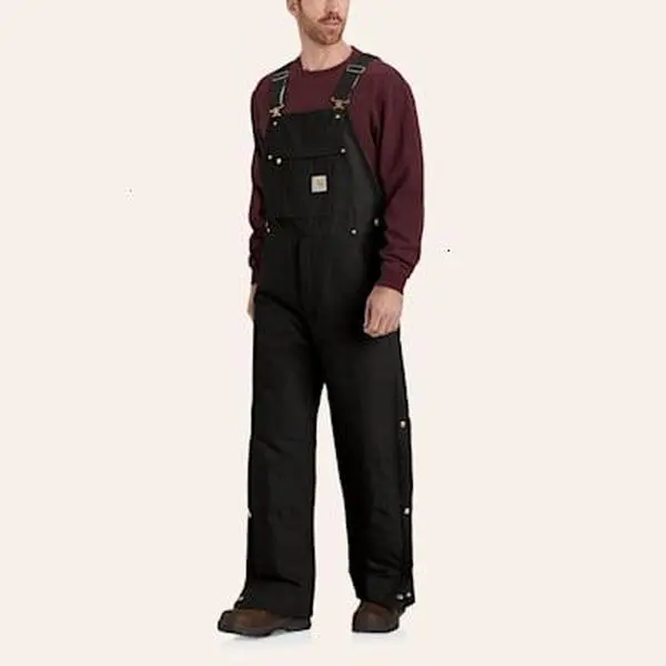 Carhartt Men's Black Insulated Overalls