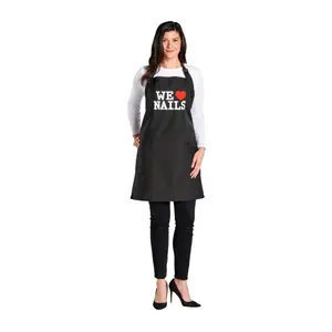 Salonchic All-Purpose Nail Tech Apron, Waterproof, Adjustable, Comfortable, with Front Pockets and Fun Message for Home Care Use