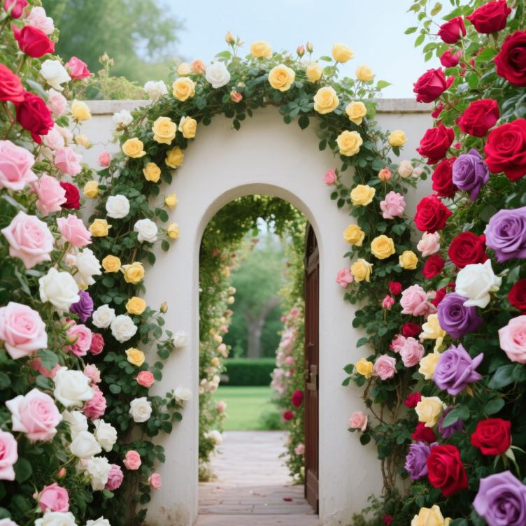 200pcs Climbing Rose Seeds – Multicolor Romantic Rose Vines for Garden Arches, Fences & Fairytale Walls
