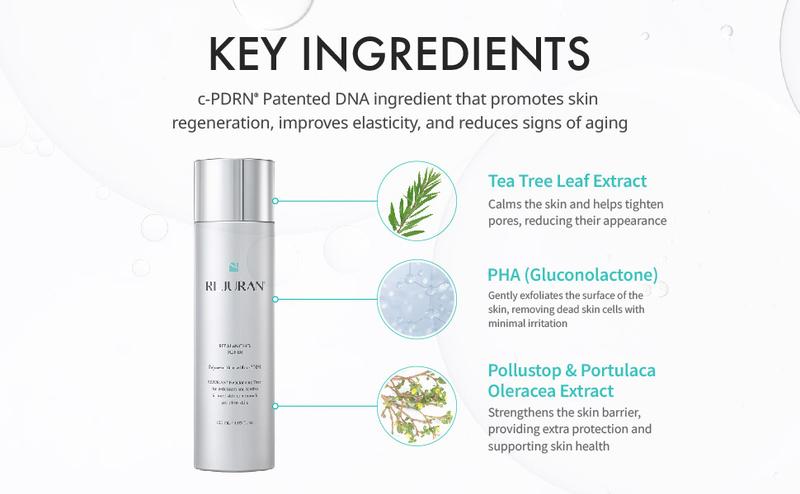 REJURAN Rebalancing Toner, c-PDRN - Hydrating and Soothing Facial Toner for Improving Skin Texture and Strengthening Skin Barrier (4.05 fl oz)