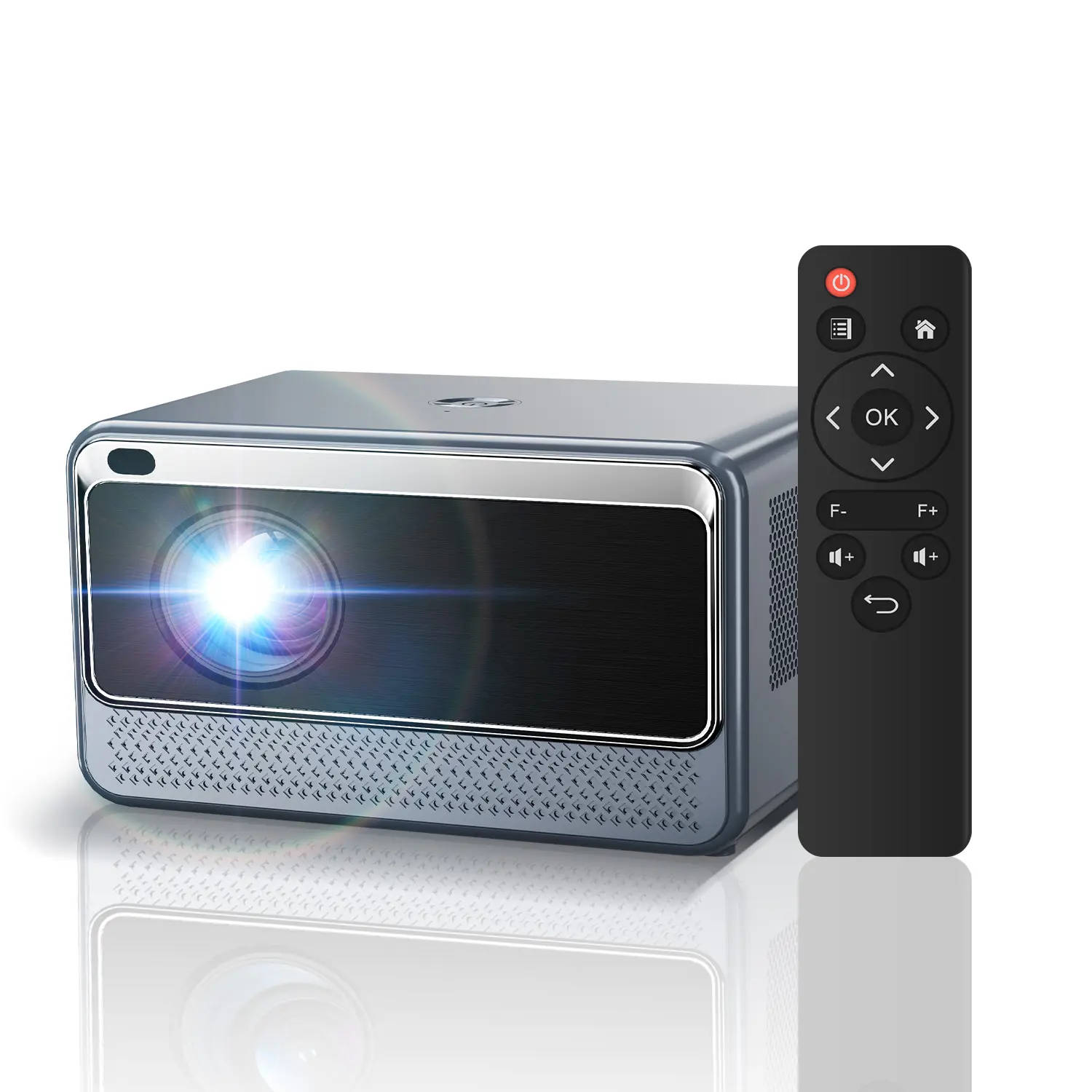 Smart Projector with WiFi & Bluetooth 5.1,Native 1080P,Auto Focus,Movie Projector for Bedroom,Portable Home Theater,Easy Setup