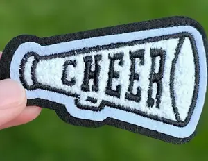 Medium Size Cheer Embroidery Megaphone Iron On Patch
