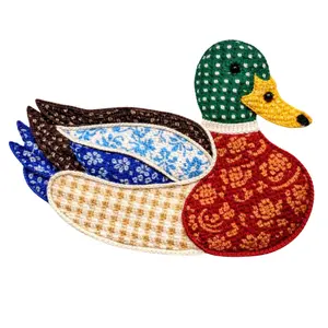 Faux Patchwork Country Duck Ready To Press Heat Transfer 11" (Copy)