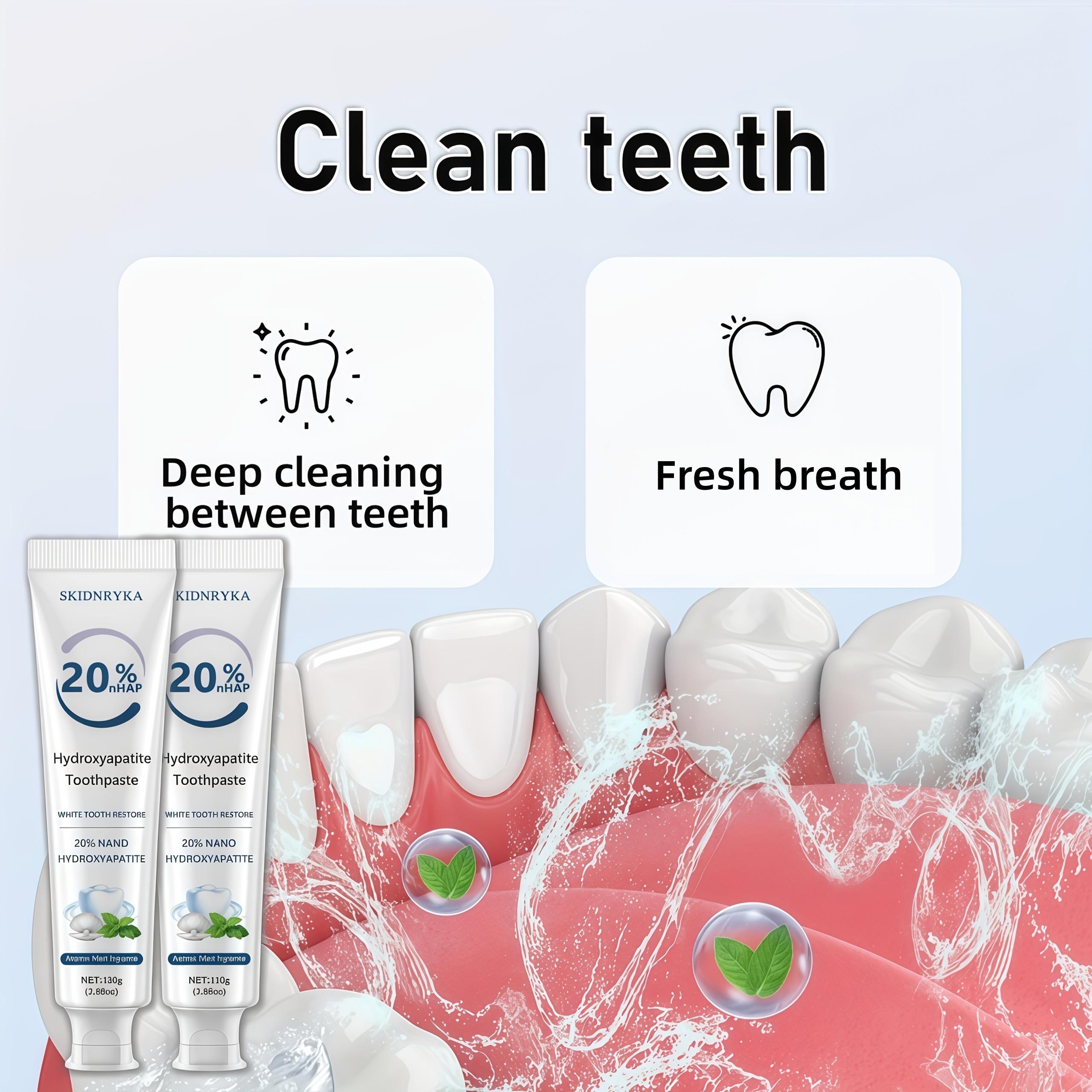 SKIDNRYKA 20% Enzyme Cleaning Toothpaste, Comes with Toothbrush for Teeth Whitening, Freshness Breath, Deep Cleaning and Whitening Teeth, Suitable for Home Travel Use, Oral Hygiene and Health Gift, Essential for Oral Care