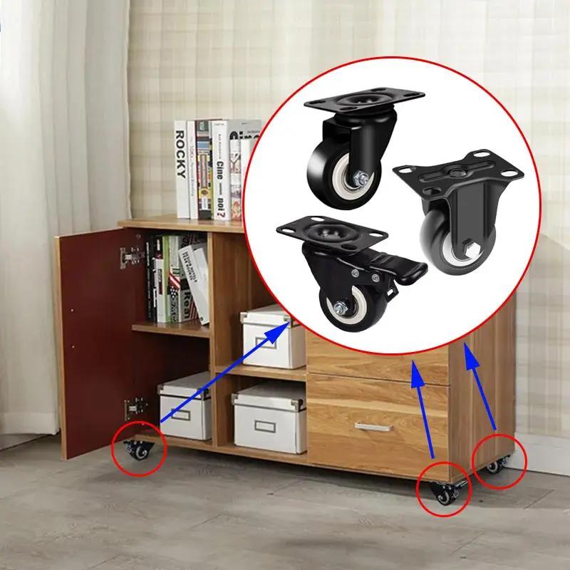 Premium 15 Inch and 2 Inch Heavy Duty Casters Set with Brakes Swivel Locking Wheels for Workshop Carts Furniture Movers