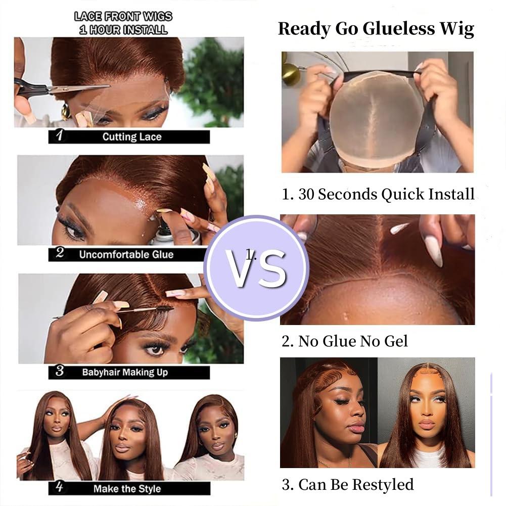 West Kiss Glueless Wig Dark Brown Body Wave 7x5 Closure Wig Pre Cut Ready Go Human Hair Wigs Pre Plucked Natural Hairline TikTokShopSpringGlowUp