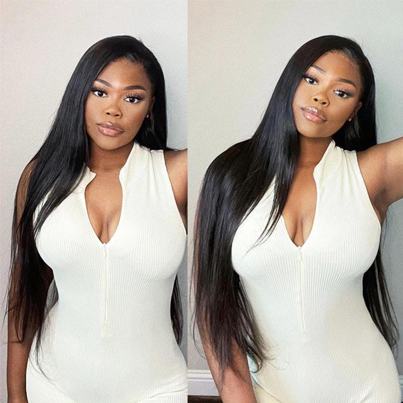 MORE FACE Straight Lace Front Wigs Human Hair 13x4 13x6 Transparent Lace Frontal Wig Preplucked With Baby Hair