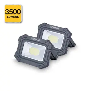 Defiant Defiant 2-Pack 3500 Lumens Rechargeable Magnetic Utility Light With Power Bank