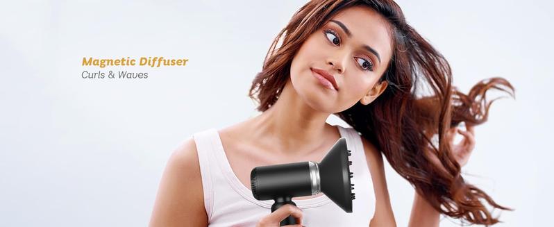 Dual Voltage Travel Hair Dryer, 1500W High-Speed Ionic Hair Dryers Gift for Women, Fast Drying, Compact & Lightweight, No Heat Damage & Low Noise for Home, Portable Hairdryer International, 110-240V