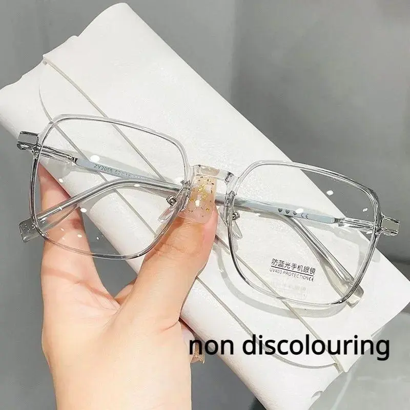 Photochromic Short-Sighted Sunglasses for Men & Women, Stylish Square Metal Frame Anti-UV Prescription Eyewear -2.5, Anti-Uv Women's Sunglasses, Auto-Adjusting Photochromic Women's Sunglasses
