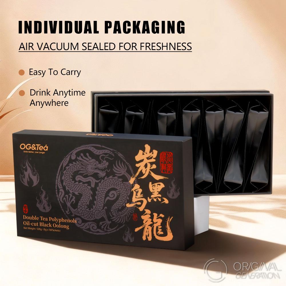 Roasted Black Oolong 128g（8g×16packs）With Rich Aroma Of Charcoal Fire