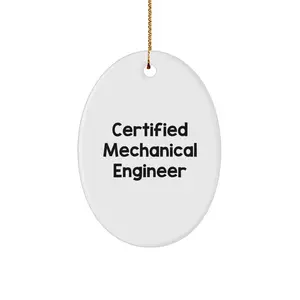 Funny Quote Mechanical Engineer Gifts for Friends from Mechanical Engineer Oval Ornament for Christmas Unique Presents