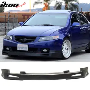 Front Bumper Lip for Acura TSX 4DR 2004-2005 JDM Style Unpainted Black PU