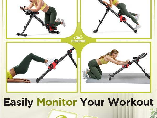 FLYBIRD Ab Workout Equipment, Adjustable Ab Machine Full Body Workout for Home Gym, Strength Training Exercise Equipment for Body Shaping Foldable Waist Trainer Suitable for Beginner #SpringStatements FLYBIRD Ab Workout Equipment, Adjustable Ab Machine Full Body Workout for Home Gym, Strength Training Exercise Equipment for Body Shaping Foldable Waist Trainer Suitable for Beginner #SpringStatements