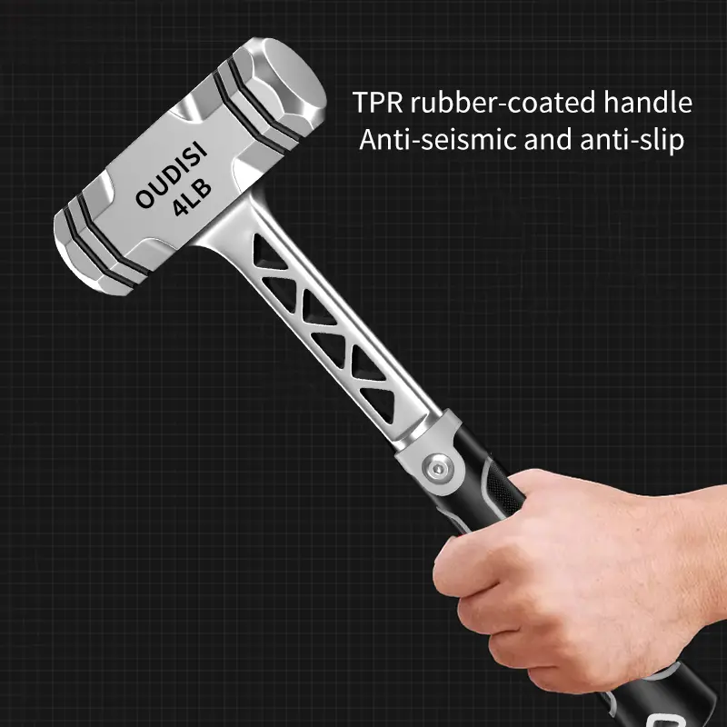 2lb/3lb/4lb Professional-Grade Octagonal Hammers, Heavy-Duty Combination Masonry Hammers with Solid Metal Head, Non-Slip Handle, 1-Piece Construction for Construction Sites, Multi-Purpose for Wall Breaking