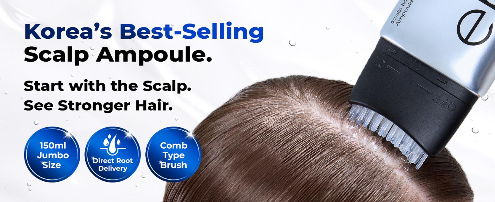 EPAIS Scalp Boosting Ampoule Jumbo Size 5.07 fl oz with Comb Brush Applicator for Reduced Hair Loss & Shedding Daily Haircare Enhances Growth