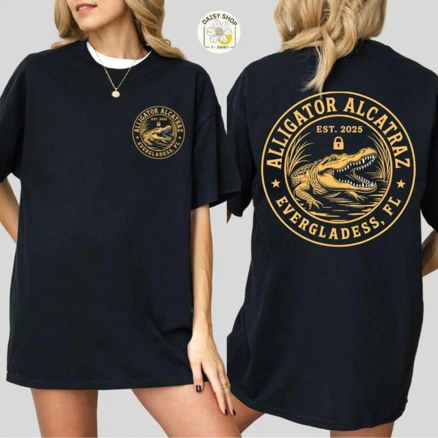Funny Alligator Prison Tee Everglades Florida Gator Shirt Swamp Humor Gift for Men and Women
