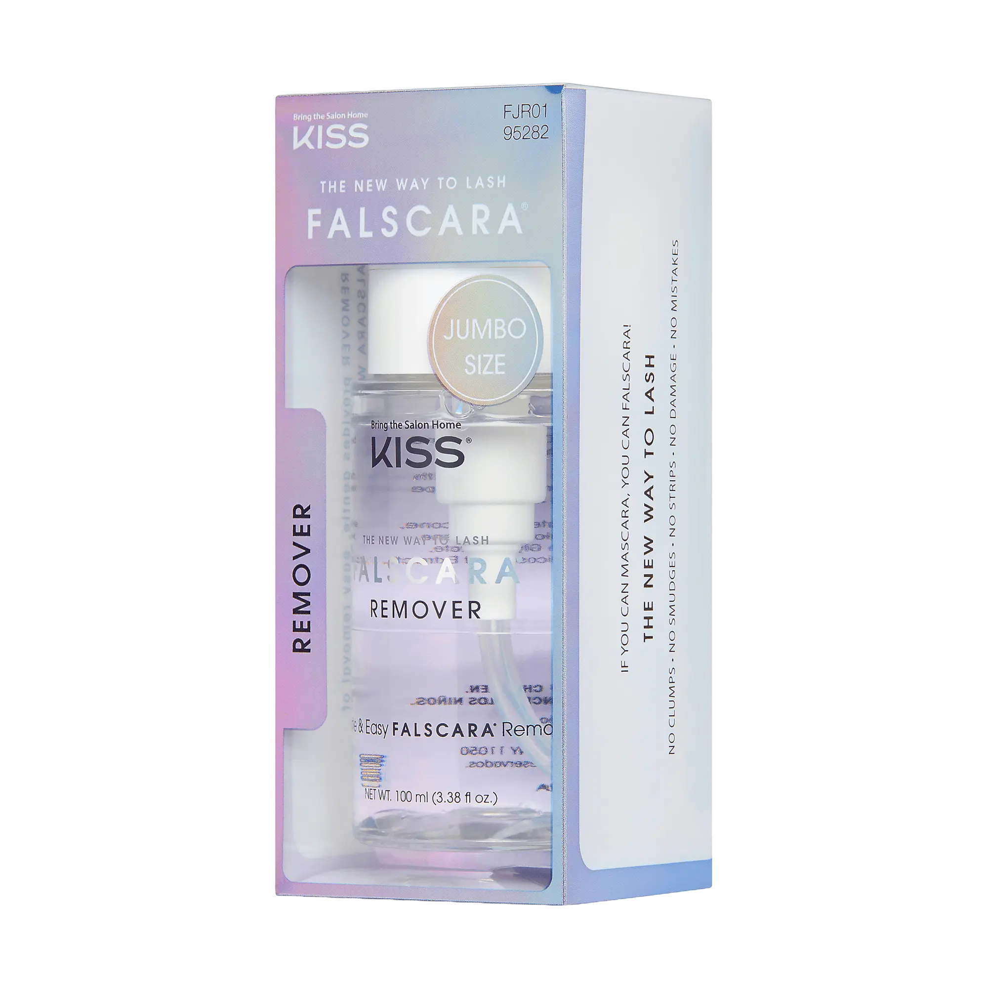Falscara False Lash Remover - Jumbo | DIY Lash Extension Remover, Eye Makeup Remover, Rosewater Infused, 3.38 oz