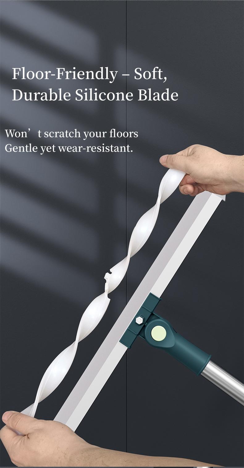 Magic Mop | 3-Piece Kit All Surface Sweeper and Squeegee for Wet and Dry Cleaning Dust, Dirt, Liquids, Pet Hair, Tile, Hardwood Floors