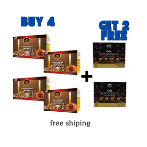 Gourmet Ganoderma Reishi 4 in 1 Coffee Pack 6 Ganoderma & GIF Free 273g 16.2g x 15 Sachets