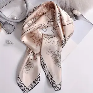 Women’s Summer Lightweight Square Silk Scarf — High-End Fashionable, Versatile Headband/Hair Tie