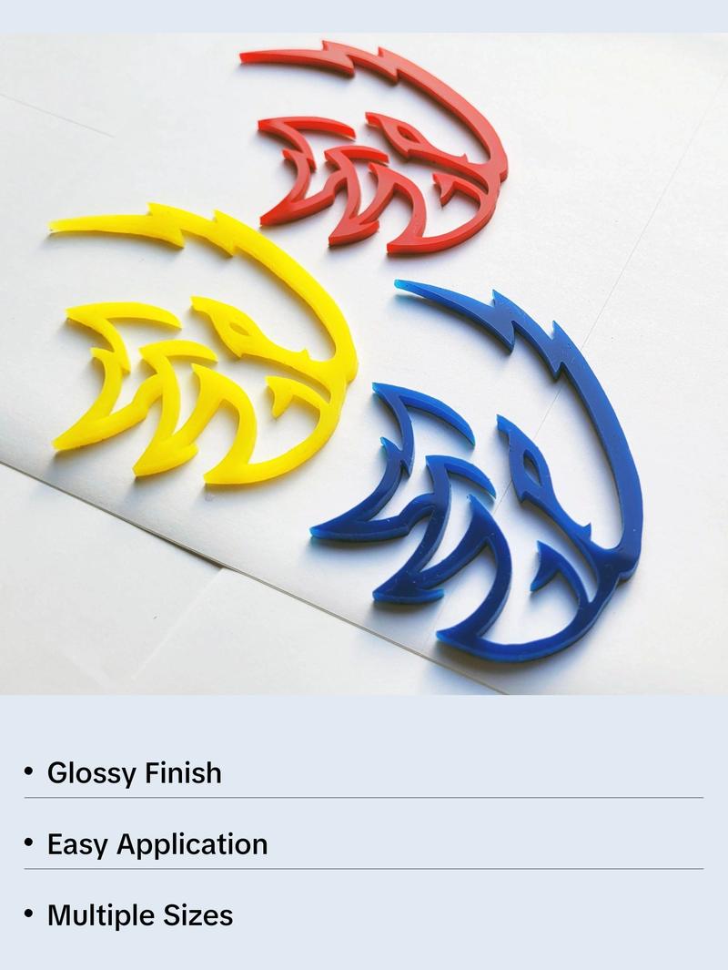 2x Hawk Bird Hellhawk Emblem Logo for Jeep Grand Cherokee Trackhawk SRT