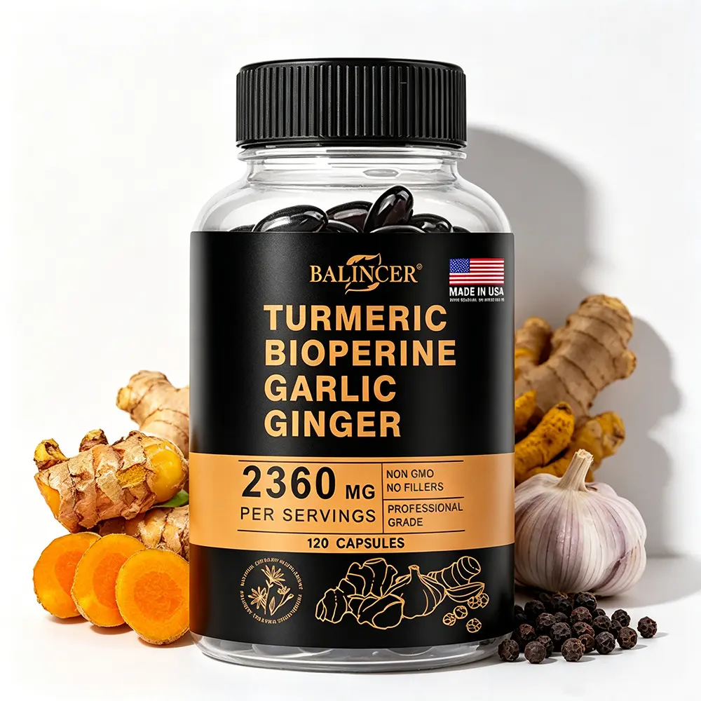 Balincer Advanced Joint Support Complex - High Potency Turmeric, Ginger & Garlic Blend with Black Pepper, Non-GMO