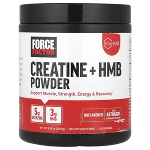 Force Factor Creatine + HMB Powder, Unflavored, 8.85 oz (250.8 g)