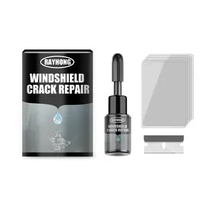 Auto Windshield Crack Repair Kit DIY Quick Repair Glass Crack Adhesive Car Windshield Saver Repair Fluid Kit Long-Lasting for All Crack Types Cup Suction