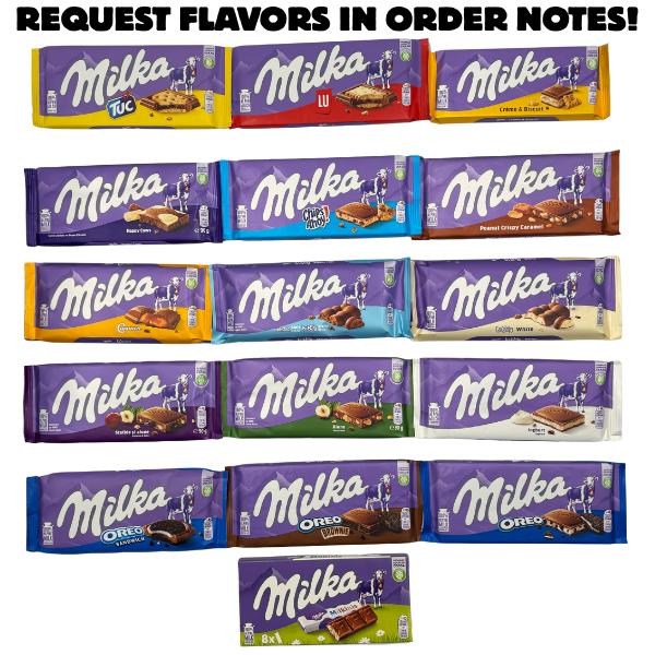 10 Milka Chocolate Bars - 10 Flavor Variety Pack - Request Flavors if You Would Like Too!