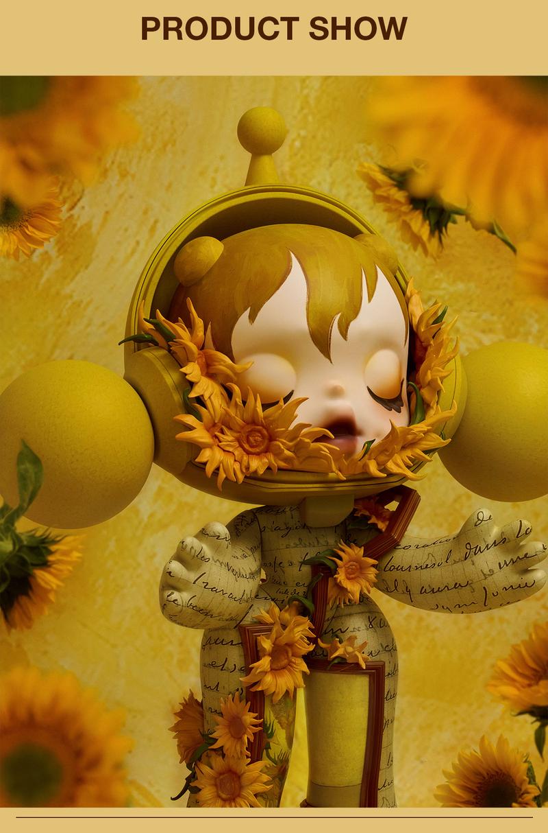 MEGA α SKULLPANDA 1000% Van Gogh Museum Sunflowers