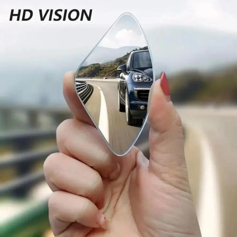 2 Pcs Universal Fit Glass Car Wide-angle Blind Spot Rearview Miror, 360" Adjustable, High-definition, with Applicable for All Cars