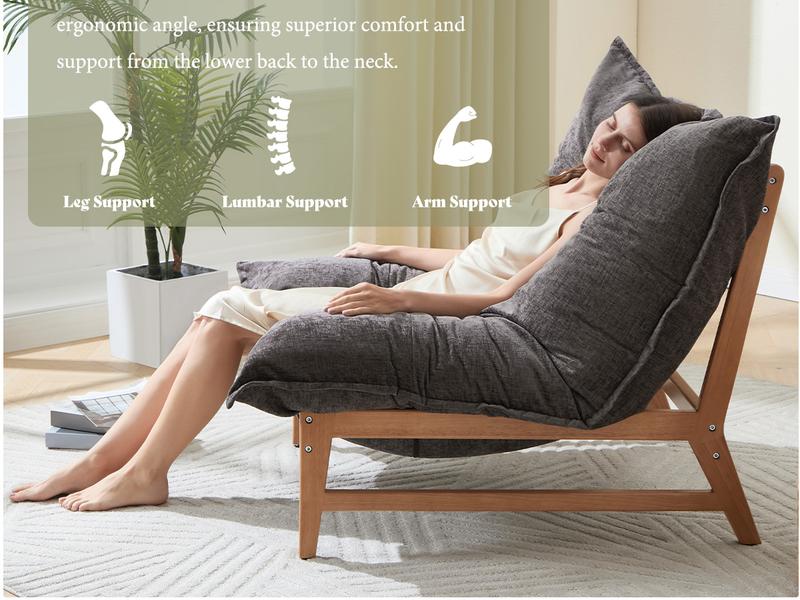 AMERLIFE 46" Oversized Sofa Chair, Modern Accent Chair, Sofa Style Bean Bag with Plush Cushion, Lazy Lounge for Living Room/Best Gift Ideas/Christmas Gifts AMERLIFE 46" Oversized Sofa Chair, Modern Accent Chair, Sofa Style Bean Bag with Plush Cushion, Lazy Lounge for Living Room/Best Gift Ideas/Christmas Gifts