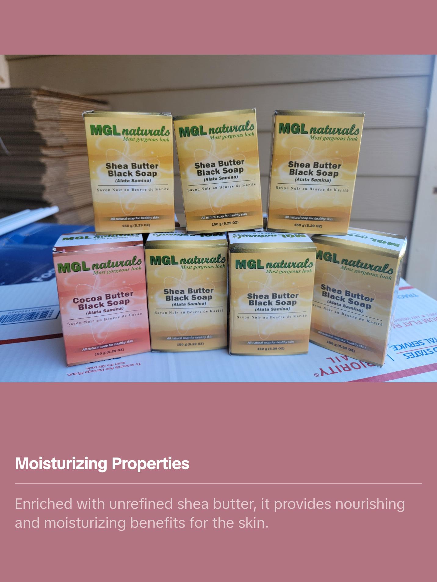 African Black Soap with Shea Butter for Skin Care