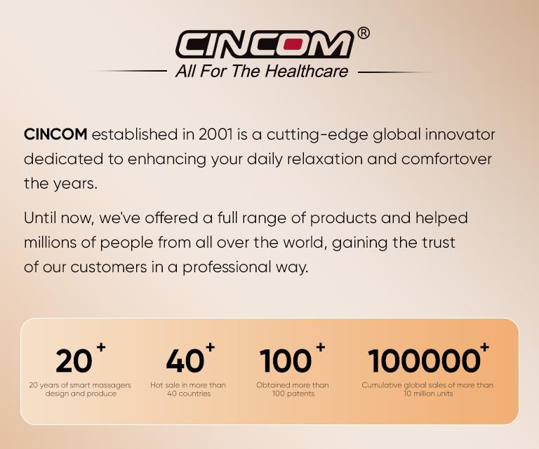 CINCOM Portable Hand Massager, Cordless, Advanced Airwave Technology, Customized Mode & Heating Function, Long-Lasting Battery Life, Auto-Off Feature, Perfect for Daily Relaxation, Comfort, White, Ideal Gift for Christmas & Birthday,dorm essentials,sohoch
