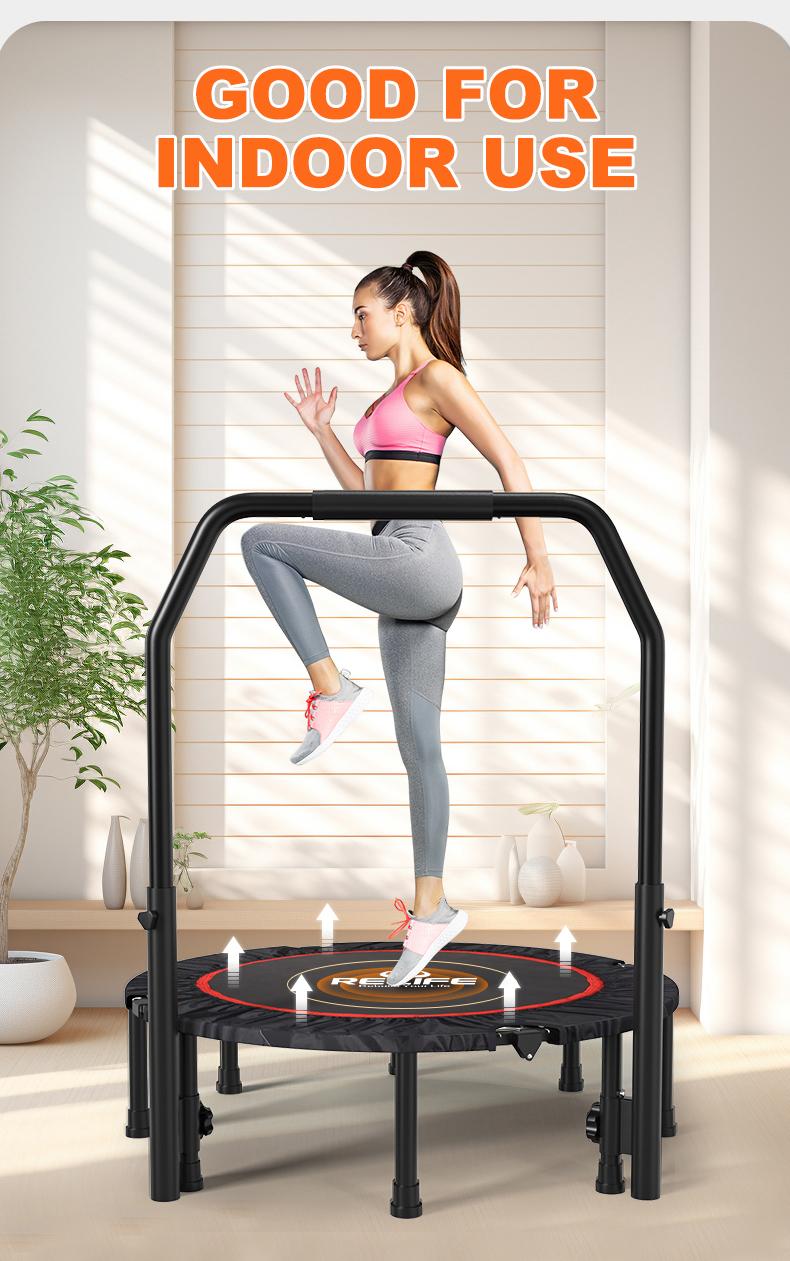 Relife Sports 48 Inch Trampoline Jump Training Equipment with 5-Levels Height Adjustable& Oxford Safety Pad & Waterproof Mat Max Load 330/440Lbs dealsforyoudays Home Gym Kit