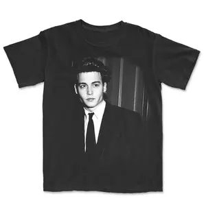 [Sale Up To 45%] Johnny Depp Shirt Vintage Bootleg Style Tee Tee Menswear Tshirt Shortsleeve