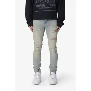 mnml Shredded Skinny Denim - Blue mnml Shredded Skinny Denim - Blue