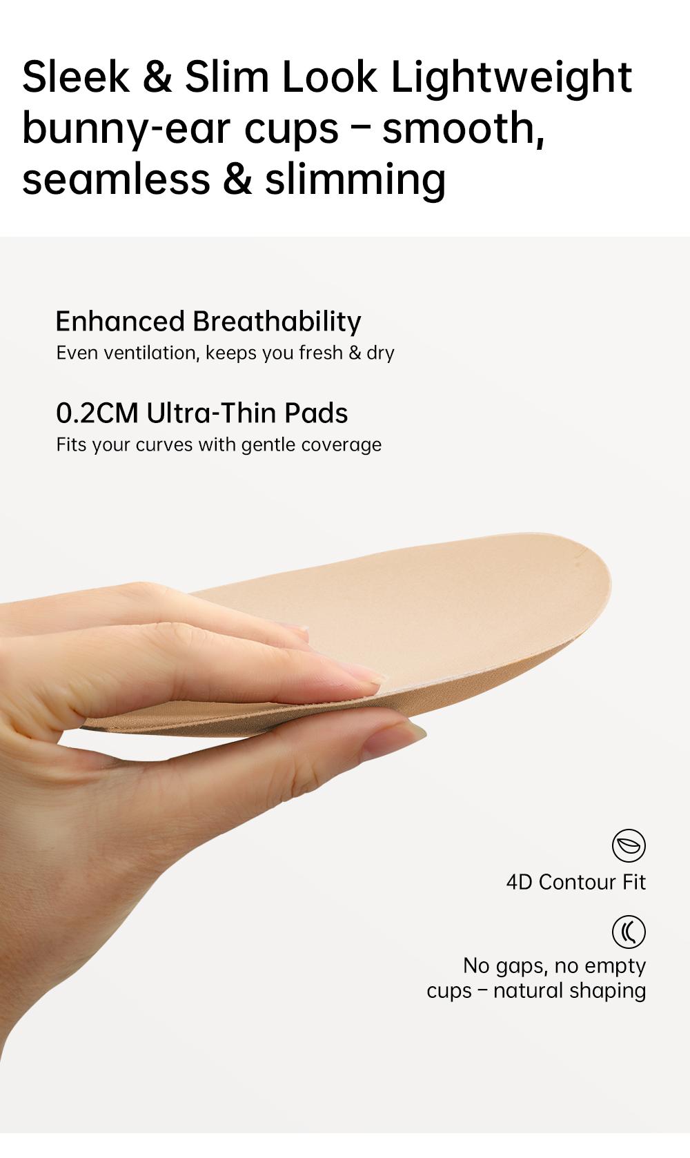 REALWILL Seamless Shaping Bras for Women Breathable Double-Layer Jelly Bra Design with Natural Lift Spring Everyday Tshirt Bra Springtok Valentine's Day