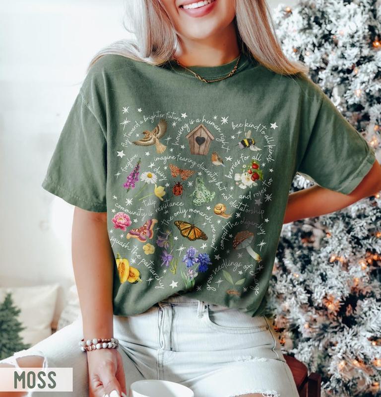 Comfort Colors Subtle Political Gardening TShirt : Painted Cottagecore Social Justice Tee