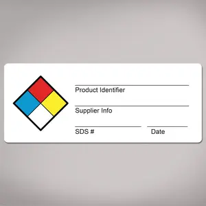 Avery NFPA Secondary Container Labels, Waterproof, Chemical Resistant, Preprinted, Handwrite-Only, 1" x 2.5", 120 NFPA Labels