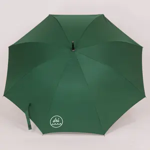 Dri Marine Green Sea-Cycled Umbrella - 8-Rib Eco-Friendly Design with Auto Open Feature & Bamboo Handle