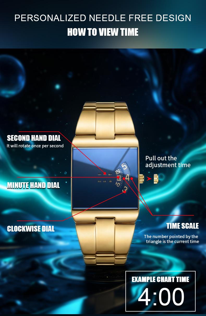 【TikTokShopStockUp】 Racing Sports Watch, Luxury Men's Racing Sports Watch, Iridescent Mirror Design, Stainless Steel Material, Casual & Business Style, Perfect Gift for Him, Fashionable Wristwatch with Time Display