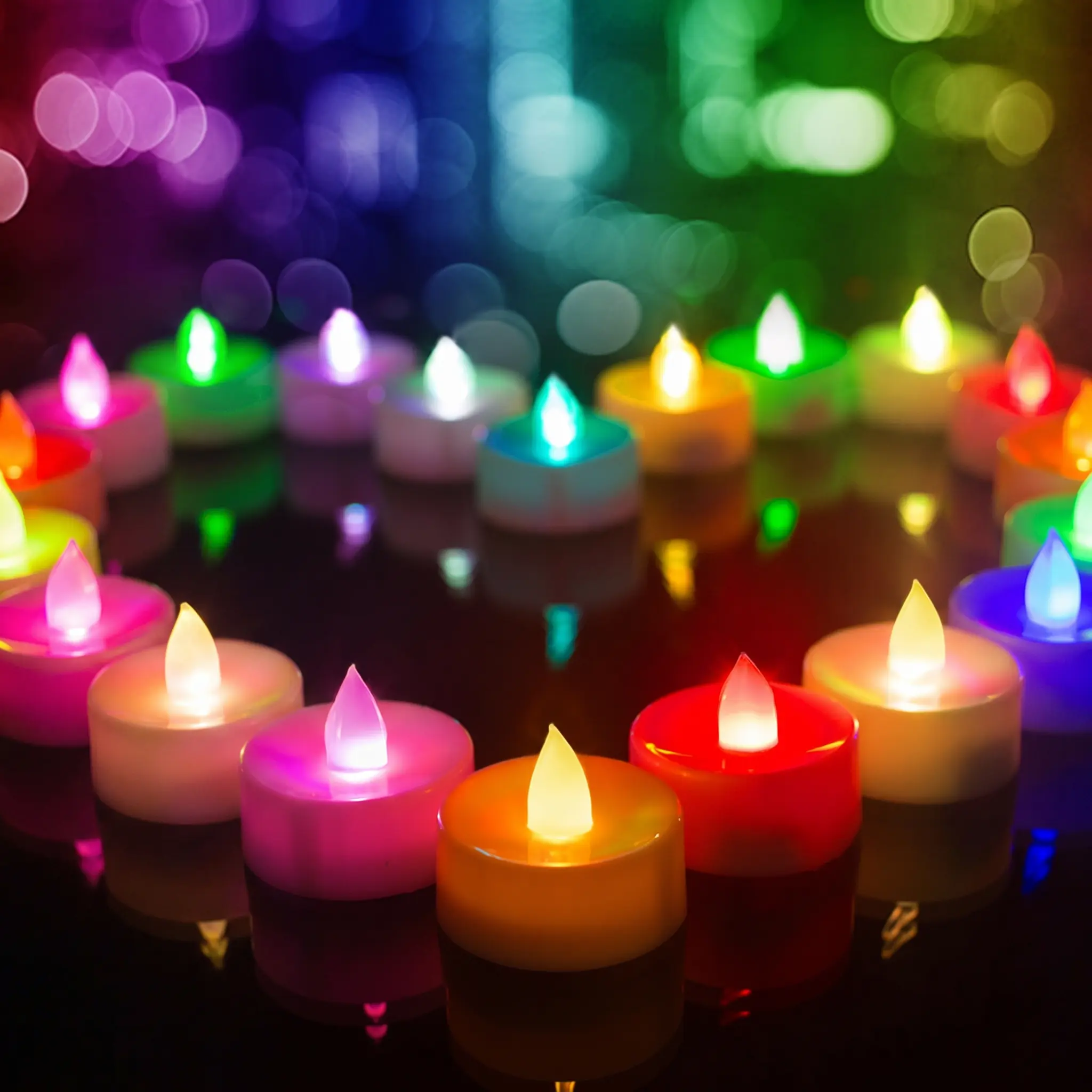 24 Pack Color Changing LED Tea Lights Bulk 200+ Hours 24 Pcs Flameless Tealight Candles with Colorful Lights Battery Operated Colored Fake Candles No Flickering Light for Kids Pets Wedding & Festival Decor Led Lighted Back to School Summer Sale Deals