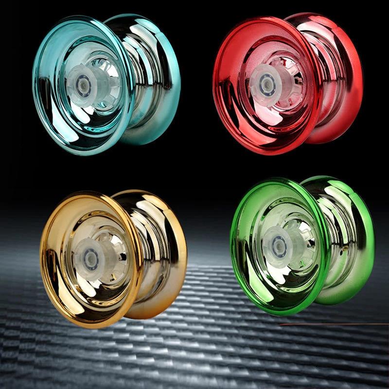 Glowing Alloy Yoyo for Beginners - Light-Up Yo-Yo with Animal Head Ring & Colorful String, Responsive Yo-Yo for Kids & Beginners, Perfect for Party Favors & Skill Development